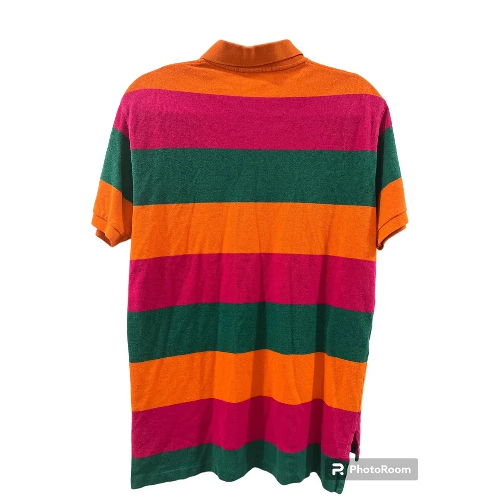 Ralph Lauren Polo Multi Color Striped Shirt Size Medium‎